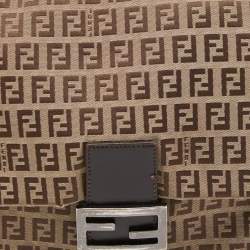 مملوكة مسبقًا حقيبة باغيت فندي ماما جلد وكانفاس زوكينو بني/بيج