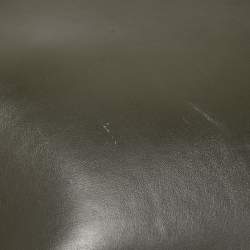 Pre Owned Fendi Green/Beige Leather and Watersnake Trim Small Runaway Top Handle Bag