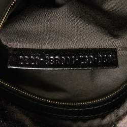 Pre Owned Fendi Black/Pink Zucca Sequins and Wool Mama Forever Flap Bag