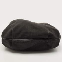 Pre Owned Fendi Black Zucca Canvas Chef Chain Link Hobo