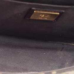 Pre Owned Fendi Brown Zucca Canvas And Leather Small Demi Jour Top Handle Bag