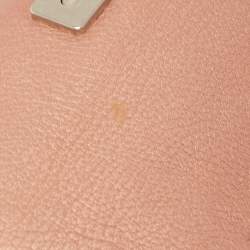 Fendi Old Rose Selleria Leather FF Flap Baguette Bag