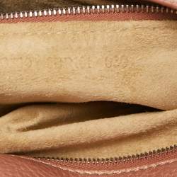 Fendi Old Rose Selleria Leather FF Flap Baguette Bag