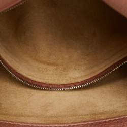 Fendi Old Rose Selleria Leather FF Flap Baguette Bag