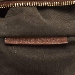 Fendi Blue/Brown Zucchino Canvas and Leather F Charm Messenger Bag