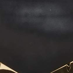 Pre Owned Fendi Black Leather Monster Flat Clutch