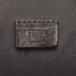 Pre Owned Fendi Black Leather Monster Flat Clutch