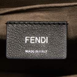 Pre Owned Fendi Red/Beige Leather Kan I F Logo Shoulder Bag