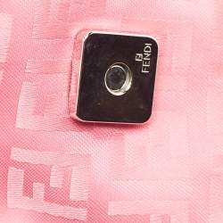 Pre Owned Fendi Pink Ombre Zucchino Fabric Mini Mama Baguette Bag