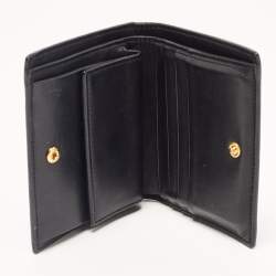 Pre Owned Fendi Black Leather F is Fendi Bifold Wallet