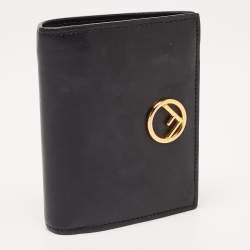 Pre Owned Fendi Black Leather F is Fendi Bifold Wallet