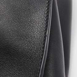 Pre Owned Fendi Black Tortoiseshell Effect Leather Medium Peekaboo Iseeu Top Handle Bag