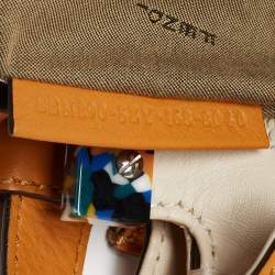 مملوكة مسبقًا حقيبة فندي بيكابوو جلد أي سي يو جلد وزجاج بليكسي بني فاتح مطبوع بيد علوية 