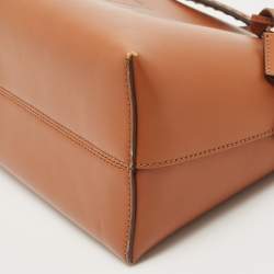 Pre Owned Fendi Brown Leather Medium By The Way Boston Bag