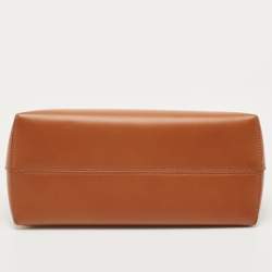 Pre Owned Fendi Brown Leather Medium By The Way Boston Bag