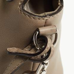 Pre Owned حقيبة فندي باي ذا واي جلد رمادية