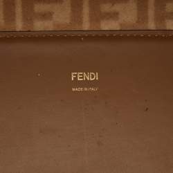 Pre Owned Fendi Beige Wool and Leather Medium Sunshine Tote