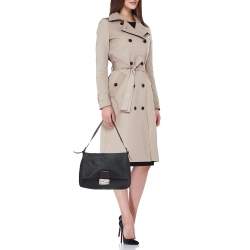 Pre Owned Fendi Black Mesh Coated Fabric Mama Baguette Shoulder Bag