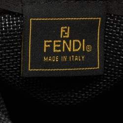 Pre Owned Fendi Black Mesh Coated Fabric Mama Baguette Shoulder Bag