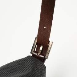 Pre Owned Fendi Black Mesh Coated Fabric Mama Baguette Shoulder Bag