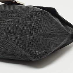 Pre Owned Fendi Black Mesh Coated Fabric Mama Baguette Shoulder Bag