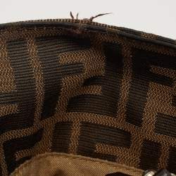 Pre Owned Fendi Tobacco Zucca Canvas and Leather Chef Shoulder Bag