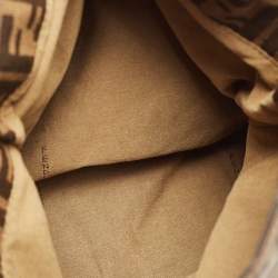 Pre Owned Fendi Tobacco Zucca Canvas and Leather Chef Shoulder Bag