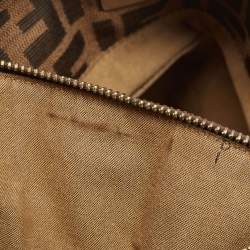 Pre Owned Fendi Tobacco Zucca Canvas and Leather Chef Shoulder Bag
