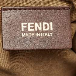 Pre Owned Fendi Tobacco Zucca Canvas and Leather Chef Shoulder Bag