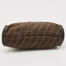 Pre Owned Fendi Tobacco Zucca Canvas and Leather Chef Shoulder Bag