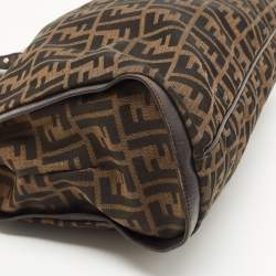 Pre Owned Fendi Tobacco Zucca Canvas and Leather Chef Shoulder Bag