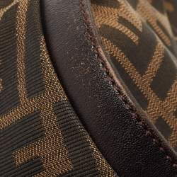 Pre Owned Fendi Tobacco Zucca Canvas and Leather Chef Shoulder Bag