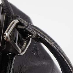 Pre Owned Fendi Black Patent Leather Large Peekaboo Top Handle Bag