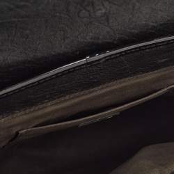 Pre Owned Fendi Black Pebbled Leather B Bag