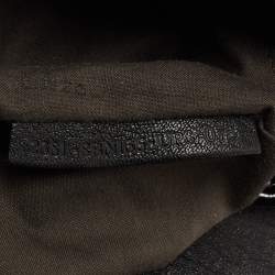 Pre Owned Fendi Black Pebbled Leather B Bag