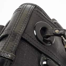 Pre Owned Fendi Black Pebbled Leather B Bag