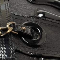 Pre Owned Fendi Black Pebbled Leather B Bag