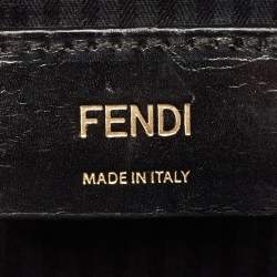 Pre Owned Fendi Black Leather Small Demi Jour Top Handle Bag