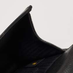 Pre Owned Fendi Black Leather Small Demi Jour Top Handle Bag