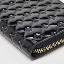 Pre Owned Fendi Black Patent Leather Fendilicious Zip Around Wallet