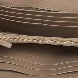Fendi Taupe Leather F is Fendi Continental Wallet