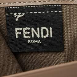Fendi Taupe Leather F is Fendi Continental Wallet