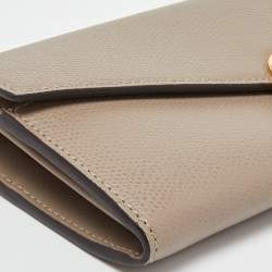 Fendi Taupe Leather F is Fendi Continental Wallet