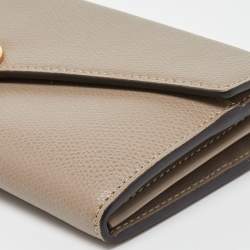 Fendi Taupe Leather F is Fendi Continental Wallet