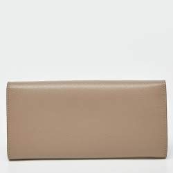 Fendi Taupe Leather F is Fendi Continental Wallet