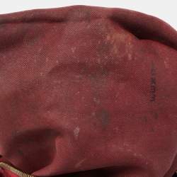 Fendi Tobacco/Red Zucca Canvas and Leather Chef Shoulder Bag
