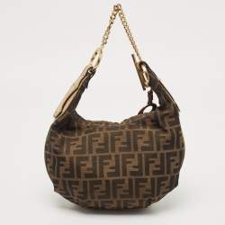 Fendi Tobacco Zucca Canvas Chef Hobo