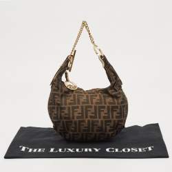Fendi Tobacco Zucca Canvas Chef Hobo