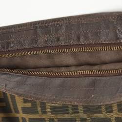 Pre Owned Fendi Tobacco Zucca Canvas and Leather Messenger Bag
