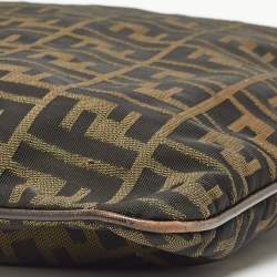 Pre Owned Fendi Tobacco Zucca Canvas and Leather Messenger Bag